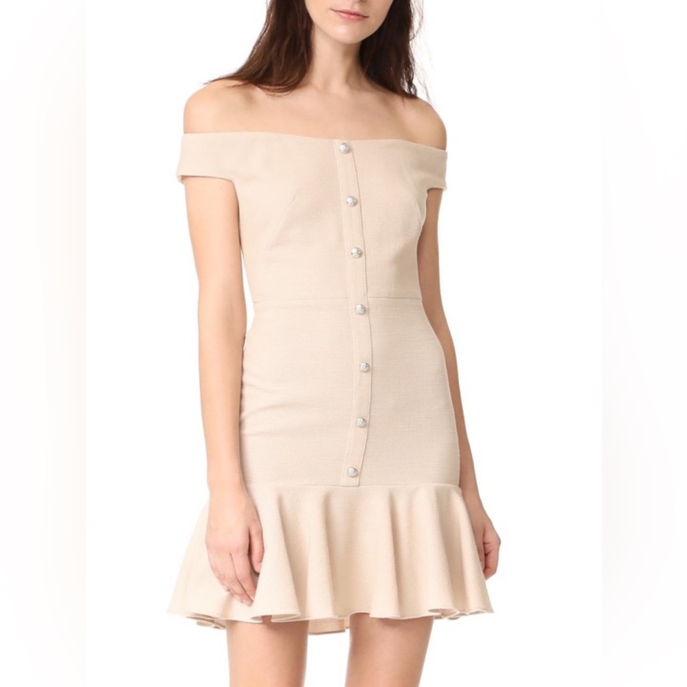 Veronica Beard Strapless Cream Dress Sz 6
